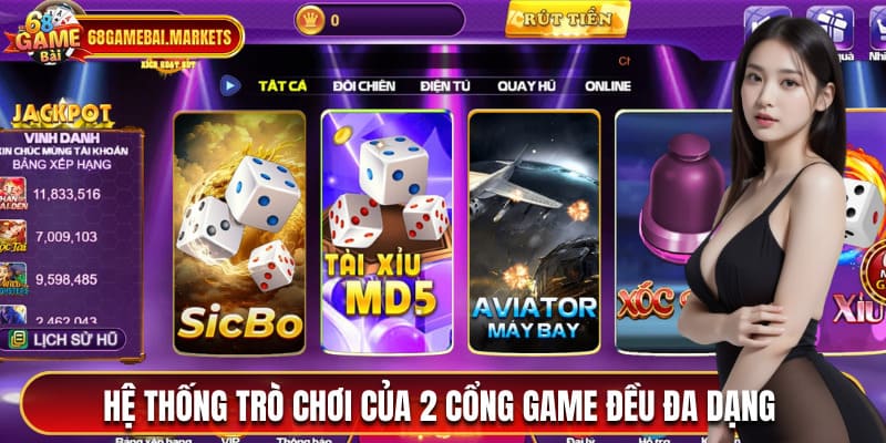 Hệ thống trò chơi chất lượng tại 68 game bài sunwin